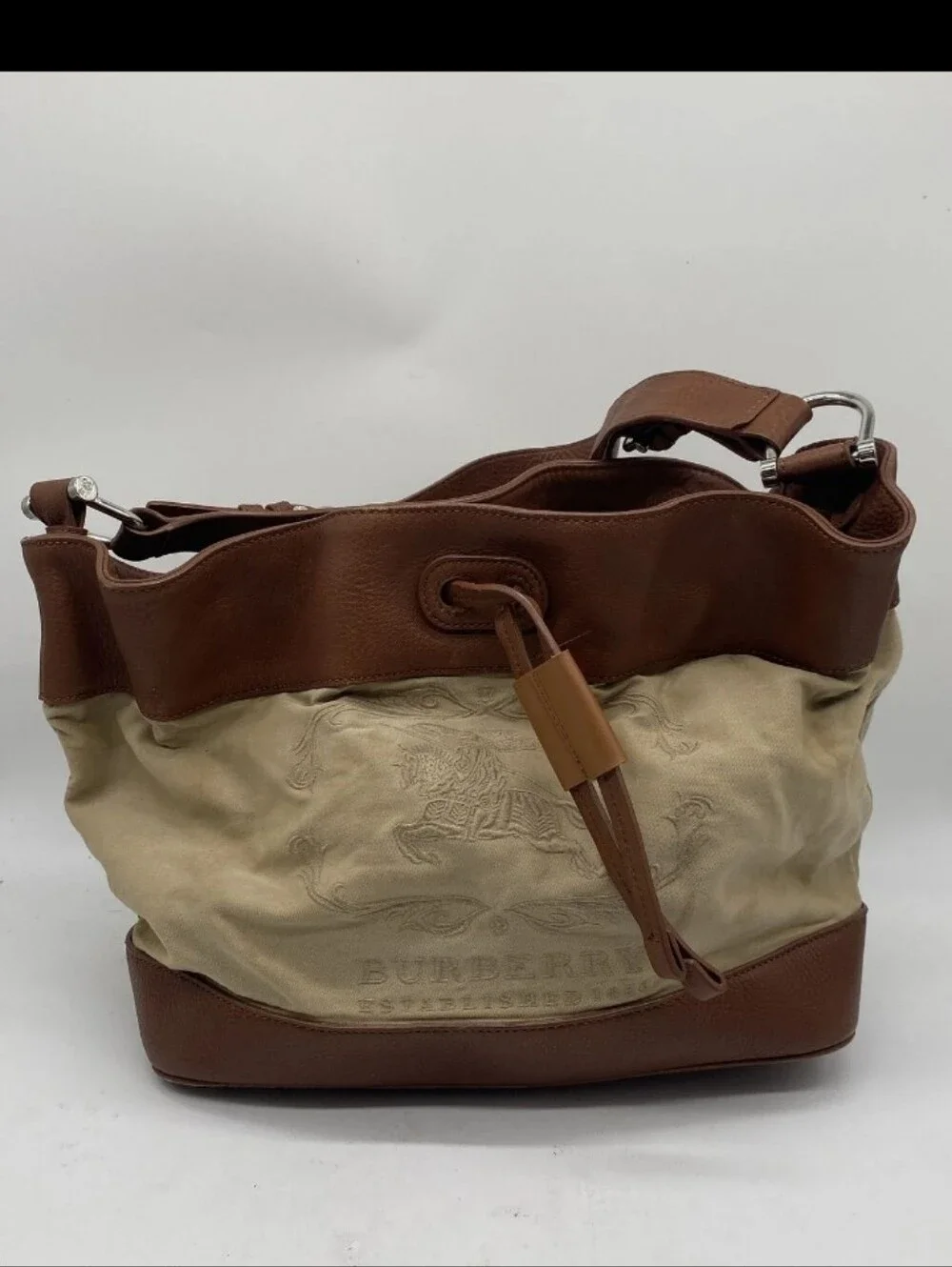 100% authentic archival Burberry Prorsum Drawstring Bucket Bag